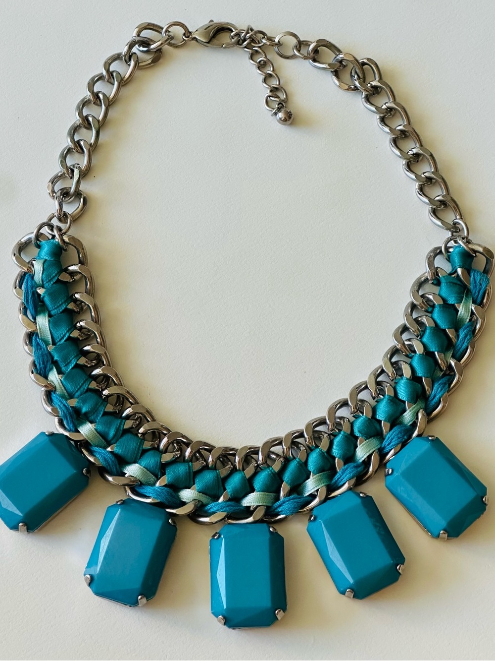 Turquoise Gemlink Statement Necklace - Picture 2 of 2